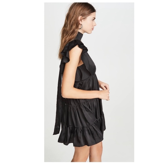Cinq a Sept Rebecca Dress in Black. - Picture 4 of 8